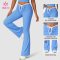 Custom Low Rise Flare Leggings with Contrast Drawstring for OEM Buyers