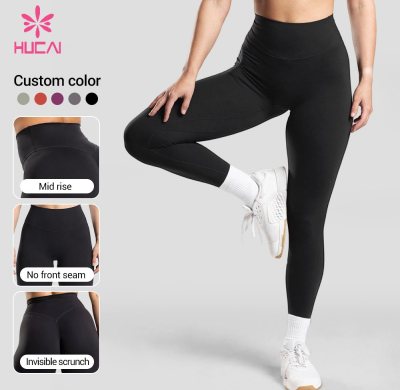 Custom Mid Rise Full Length Training Leggings for Activewear Retailers