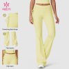 Custom Fold Over Waist Flare Leggings with Side Ties - Bulk Orders