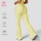 Custom Fold Over Waist Flare Leggings with Side Ties - Bulk Orders