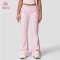 Custom Fold Over Waist Flare Leggings with Side Ties - Bulk Orders