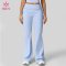 Custom Fold Over Waist Flare Leggings with Side Ties - Bulk Orders