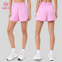 Custom High Waist Flowy Running Shorts with Side Zip Pocket for Training Labels