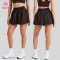 Custom Ruched Waist Flowy Gym Shorts with Side Pockets for Yoga Brands