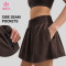 Custom Ruched Waist Flowy Gym Shorts with Side Pockets for Yoga Brands