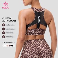 Custom Printed Mesh Back Cut-Out Sports Bra for Activewear Labels