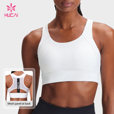Custom Mesh Back Cut-Out Sports Bra - OEM and Private Label Supply