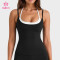 Custom Longline Vest Sports Bra with Contrast Inner Layer for Brands