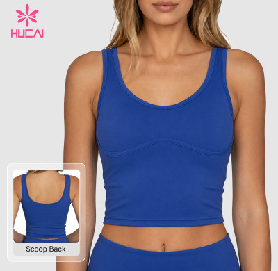 Custom Lined Mid-Length Bra Top with Arc Seam for Yoga and Studio Labels