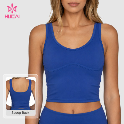 Custom Lined Mid-Length Bra Top with Arc Seam for Yoga and Studio Labels