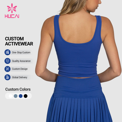 Custom Lined Mid-Length Bra Top with Arc Seam for Yoga and Studio Labels