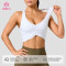 Custom Ruched Front Racerback Sports Bra - OEM Service for Labels