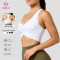 Custom Ruched Front Racerback Sports Bra - OEM Service for Labels