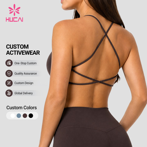 Custom Multi-Strap Crisscross Back Sports Bra for Retail and DTC Brands