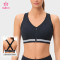 Custom Front Zip Cross Back Sports Bra - Private Label Supply Program