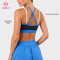 Custom Contrast Cross Strap Sports Bra for Private Label Buyers in Bulk