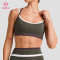 Custom Contrast Cross Strap Sports Bra for Private Label Buyers in Bulk