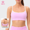 Custom Thin Strap Low-Back Sports Bra with Contrast Edging for Studio and Lounge Brands