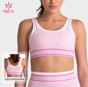 Custom Double Layer Colour Block Bra with Extended Underband for Label Programs