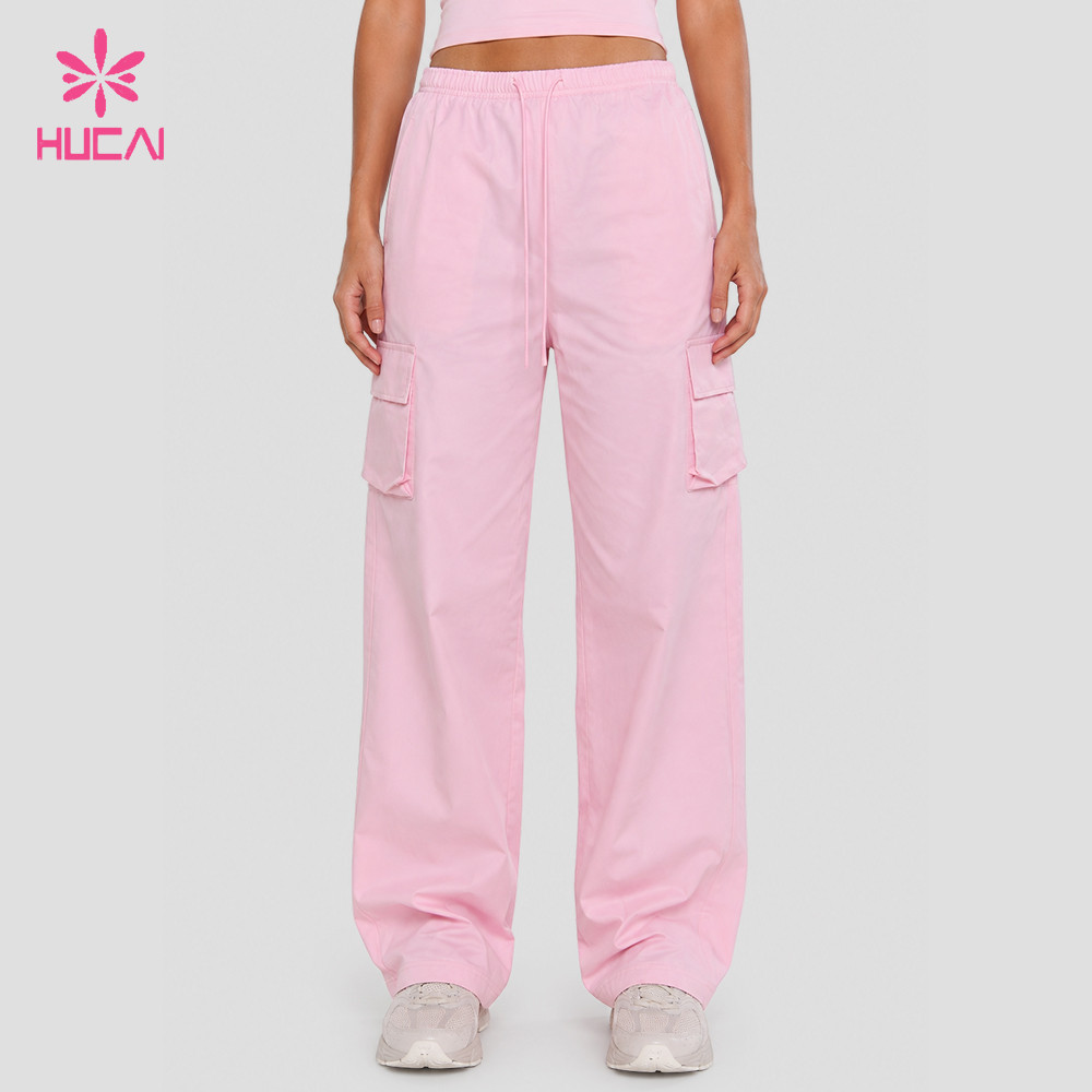 Full front view of the cargo sweatpant with both thigh pockets