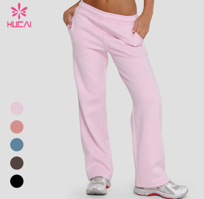 Custom Fleece Sweatpants with Side Pockets for Women's Athleisure Labels
