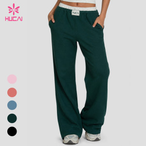 Custom Wide Leg Sweatpants with Double Layer Waistband - ODM Service