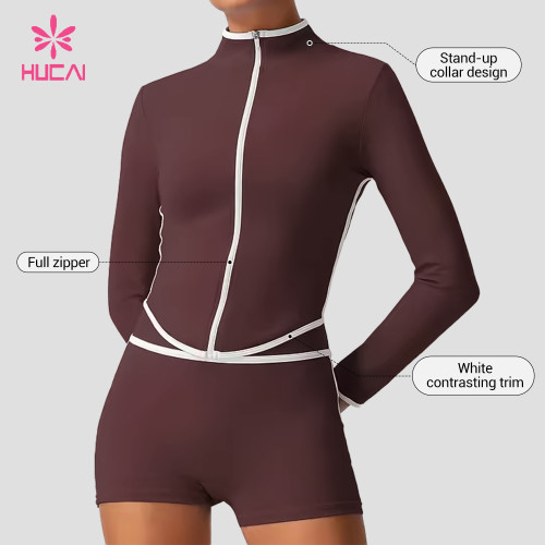Custom Contrast Trim Track Jacket for Private Label Sportswear Lines