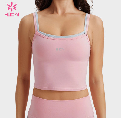 Custom Square Neck Layered Strap Cami Bra Top - OEM Wholesale Supply