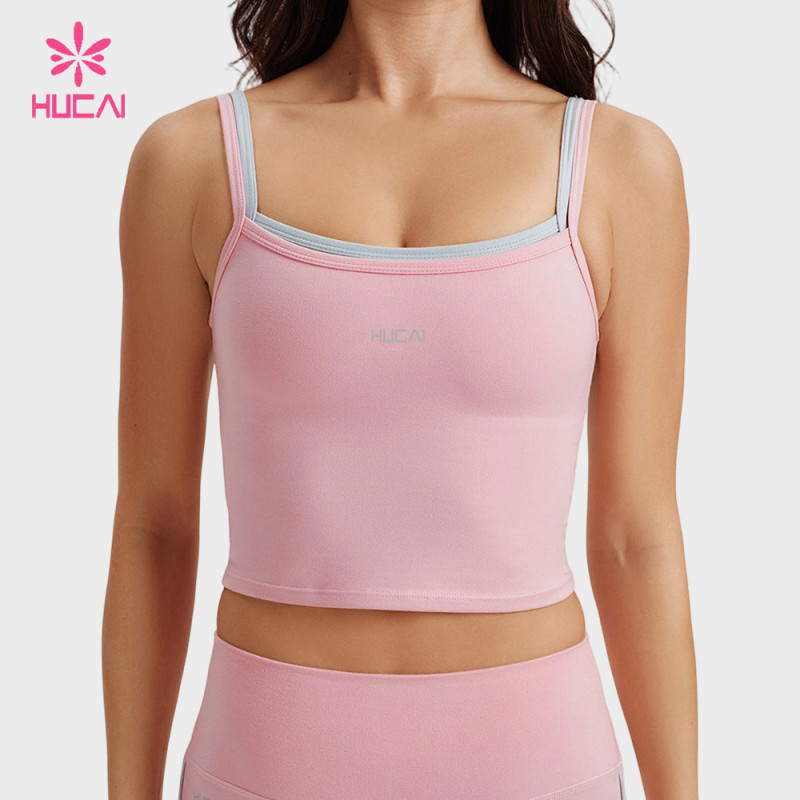 Custom Square Neck Layered Strap Cami Bra Top - OEM Wholesale Supply