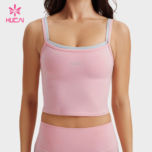 Custom Square Neck Layered Strap Cami Bra Top - OEM Wholesale Supply