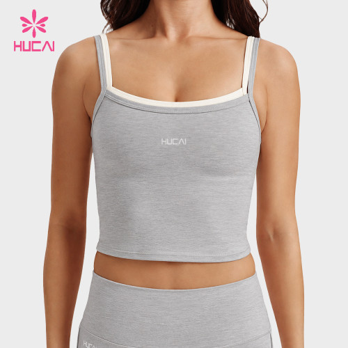 Custom Square Neck Layered Strap Cami Bra Top - OEM Wholesale Supply
