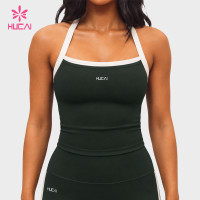 Custom Square Neck Cross Back Longline Bra Top for Activewear Labels