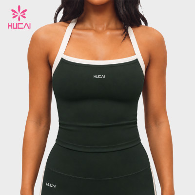 Custom Square Neck Cross Back Longline Bra Top for Activewear Labels