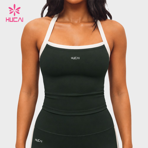 Custom Square Neck Cross Back Longline Bra Top for Activewear Labels
