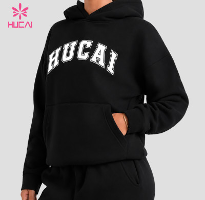 Custom Oversized Applique Hoodie with Kangaroo Pocket - Private Label Supply