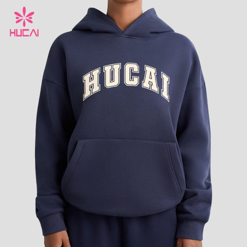 Custom Oversized Applique Hoodie with Kangaroo Pocket - Private Label Supply