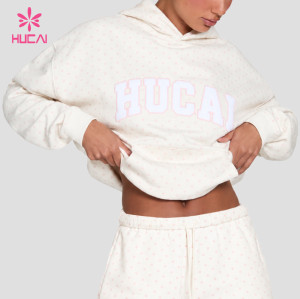 Custom Polka Dot Hoodie with Contrast Applique for Boutique and Label Brands