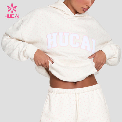 Custom Polka Dot Hoodie with Contrast Applique for Boutique and Label Brands
