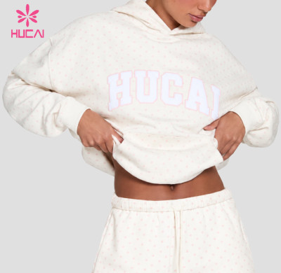 Custom Polka Dot Hoodie with Contrast Applique for Boutique and Label Brands
