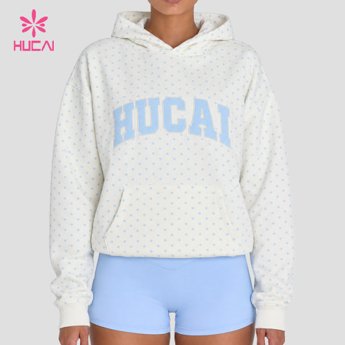 Custom Polka Dot Hoodie with Contrast Applique for Boutique and Label Brands