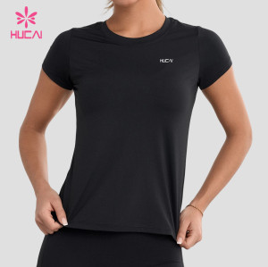 Custom Women's Short Sleeve Crew Neck Training T-Shirt for Fitness Brands