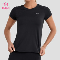 Custom Women's Short Sleeve Crew Neck Training T-Shirt for Fitness Brands