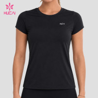 Custom Women's Short Sleeve Crew Neck Training T-Shirt for Fitness Brands
