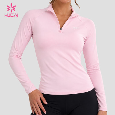 Custom Half Zip Long Sleeve Top with Raglan Sleeves for Private Label Brands