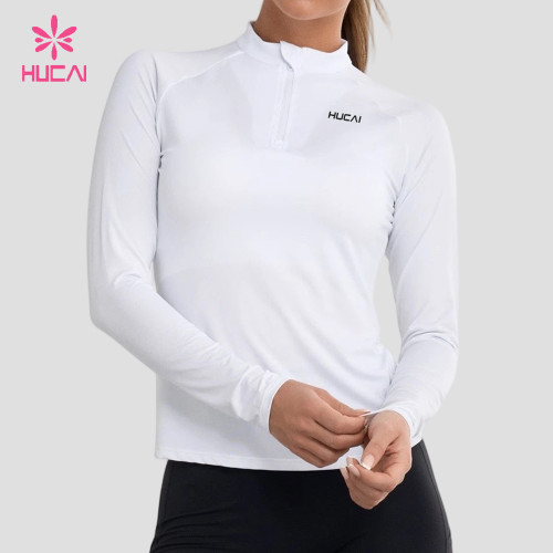 Custom Half Zip Long Sleeve Top with Raglan Sleeves for Private Label Brands