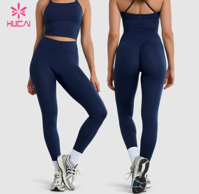 Custom High Waist Scrunch Leggings with Curved Back Seam for Gym Brands