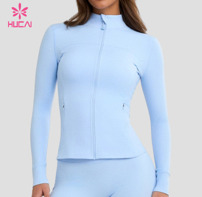 Custom Fitted Full Zip Jacket with Two Side Zip Pockets - Wholesale Supply