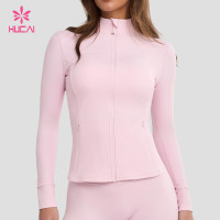Custom Fitted Full Zip Jacket with Two Side Zip Pockets - Wholesale Supply