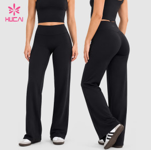 Custom Straight Leg High Waist Pants with Minimalist Seams - Bulk Supply