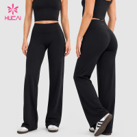 Custom Straight Leg High Waist Pants with Minimalist Seams - Bulk Supply